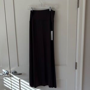 Black Maxi Skirt - Women's Long Knit Skirt by Paper Label
